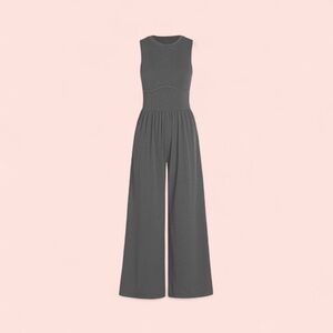 Gray Sleeveless Jumpsuit